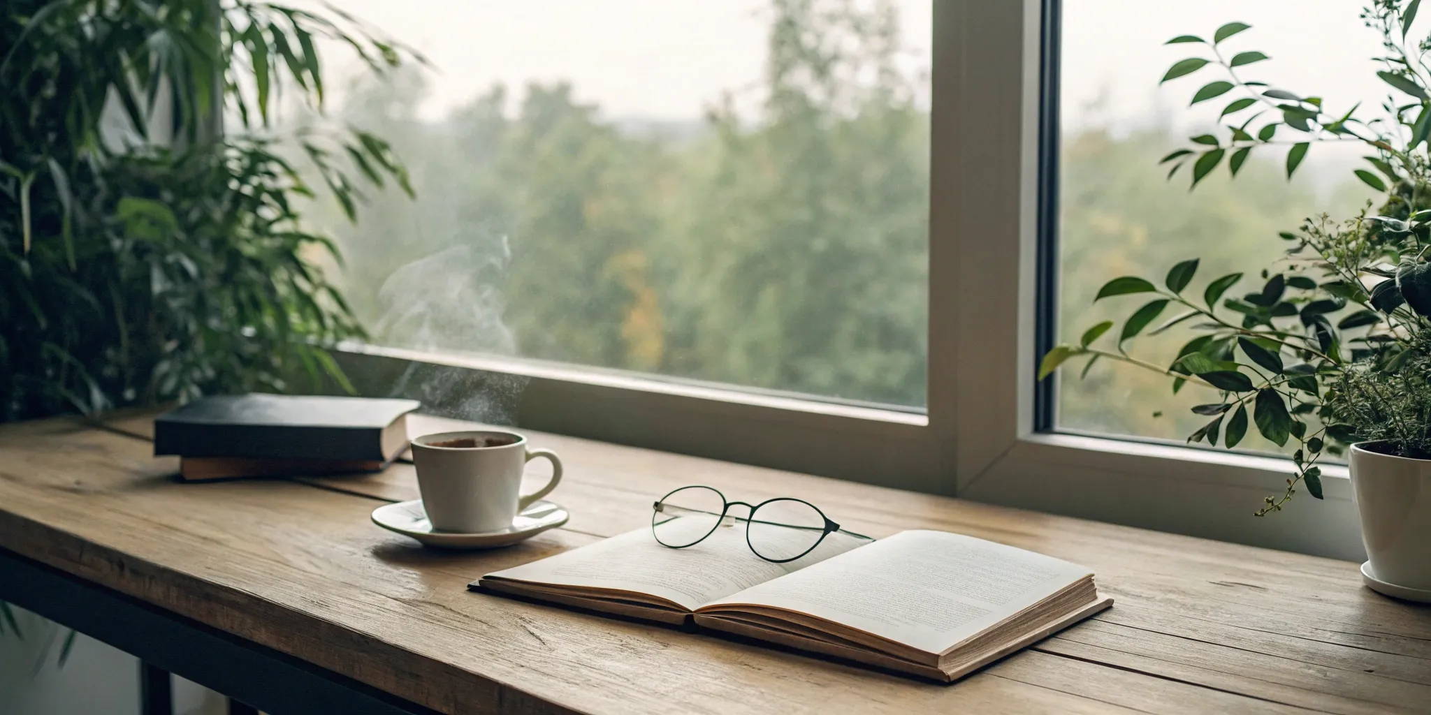 Open book and eyeglasses on a desk, a setting for dedicated photographic memory training.