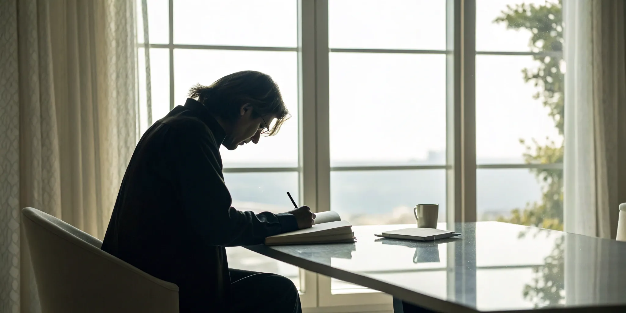A person using advanced reading techniques to analyze a book and take notes.