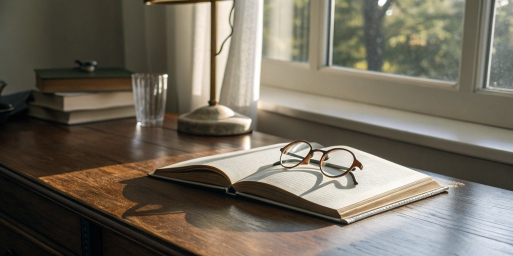Find the Best Advanced Reading Skills Course for You 8 Reading glasses rest on an open book, prepared for an advanced reading skills course.